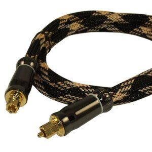 1.5ft ELITE Toslink Digital Optical Audio Cable (SPDI/F Metal Connector